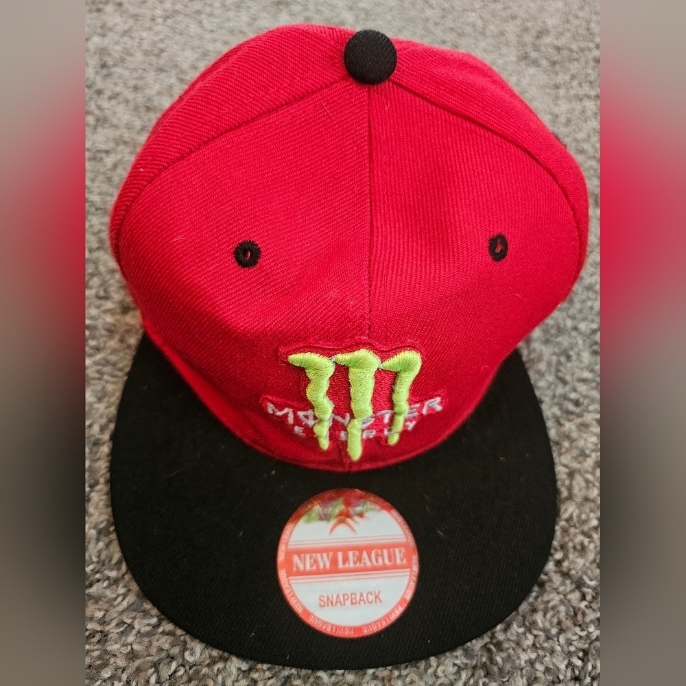Monster Energy Snapback Trucker Hat Georgetown Collection Two Tone Athle…